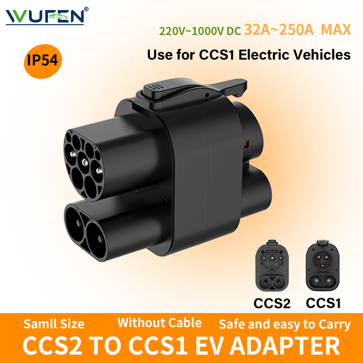 Адаптер WUFEN CCS2 к CCS1 EV 3 – обзор и цена Ccs2 To Ccs1 Fast Charge Adapter 250Kw